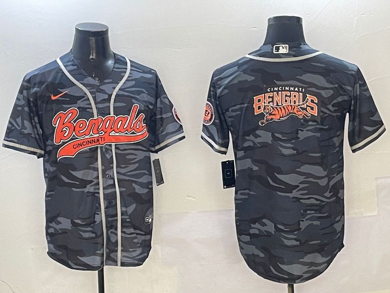 Men Cincinnati Bengals Blank Camo Joint Name 2025 Nike Limited NFL Jersey style 4